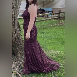 Size 12 Plum/Purple Prom Dress
